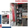 tủ đồ khô 6 tầng Hafele Kara Swing 548.65.842 dành cho tủ rộng 450mm. Đáy rổ kéo thiết kế chống trơn trượt.