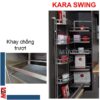 tủ kho 6 tầng hafele Kara Swing 548.65.862 cho tủ rộng đến 600mm, đáy khay kéo có miếng lót màu xám chống trượt.