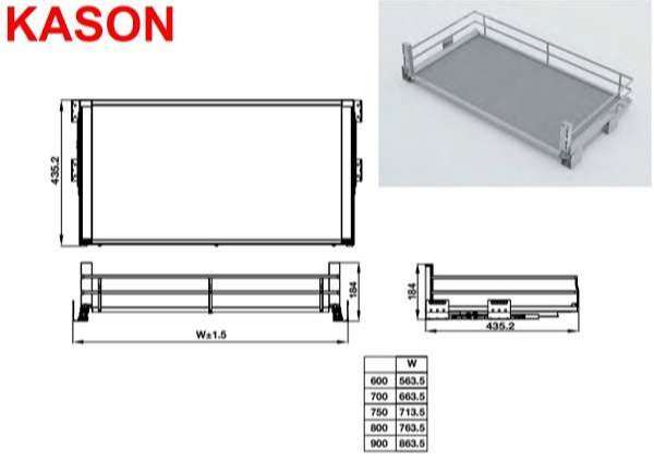 Giá Để Xoong Nồi Hafele Kason MSP 549.08.865 tủ rộng 700mm