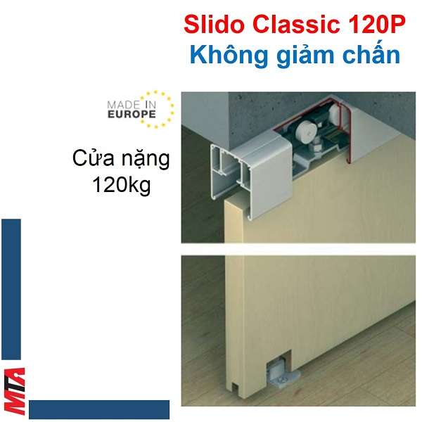 phu kien cua lua hafele Slido classic 120P 940 80 252 cua khong giam chan