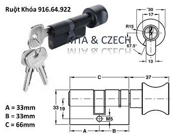 Khóa hafele 901.79.870 Inox 304 màu đen mờ