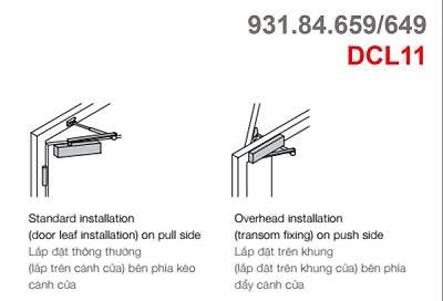 lắp đặt tay đẩy thủy lực hafele 931.84.659