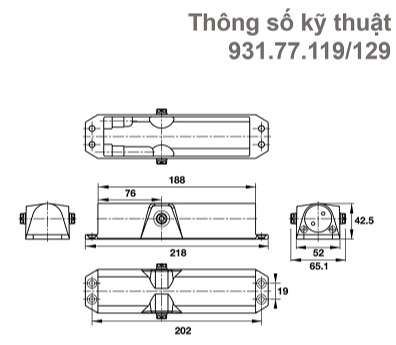 tay co thủy lực hafele