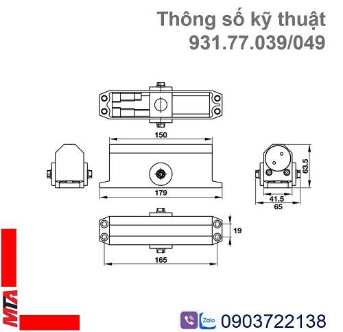 tay đẩy hơi hafele