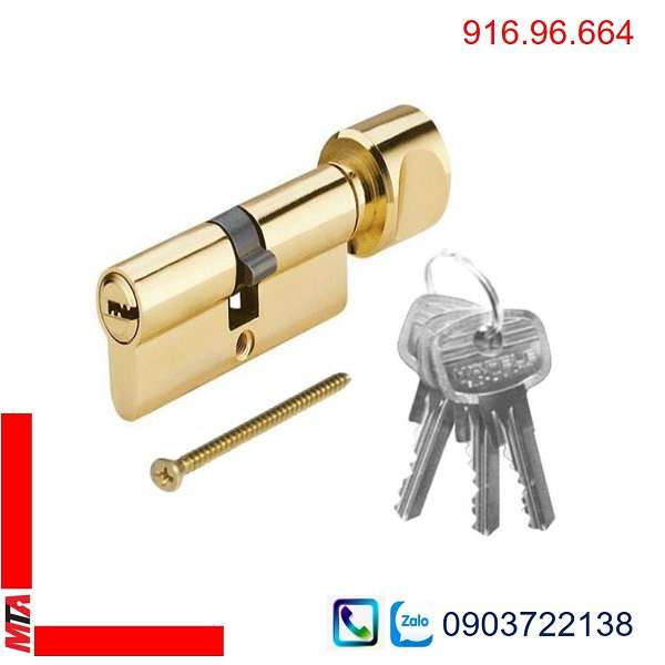 Ruột khóa Hafele 916.96.664 màu đồng bóng dài 71mm cho cửa phòng