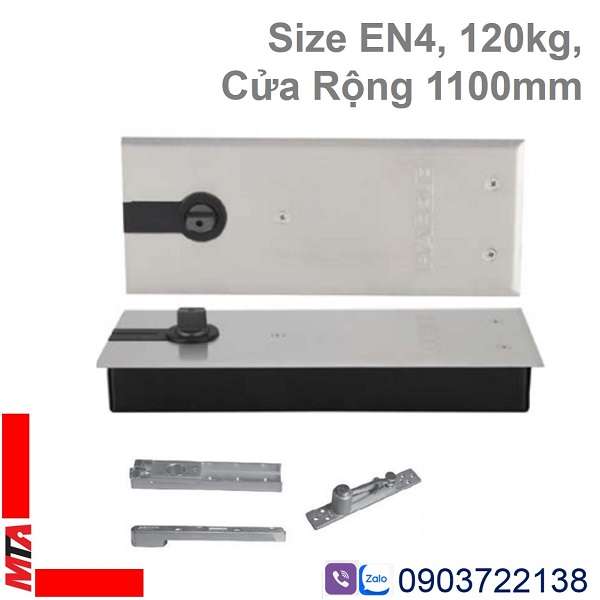 bản lề sàn hafele 120kg 932.77.020 cửa rộng 1100mm