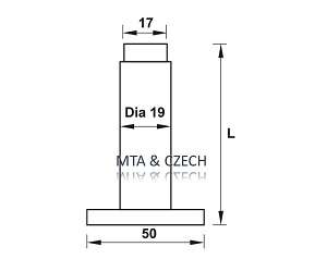 Chặn cửa gắn tường Hafele 937.13.530 chiều dài 82mm 