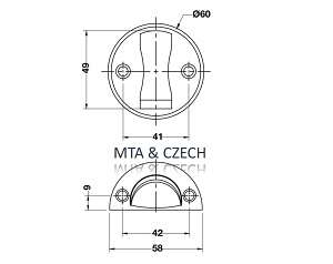 Chặn cửa nam châm Hafele 938.30.033 đen mờ