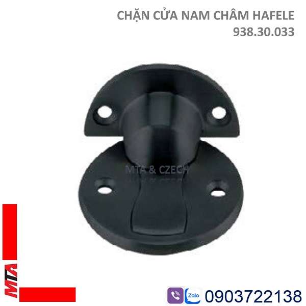 Chặn cửa nam châm Hafele 938.30.033 đen mờ