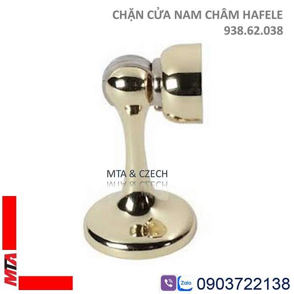 Chặn cửa nam châm Hafele 938.62.038 đồng bóng PVD