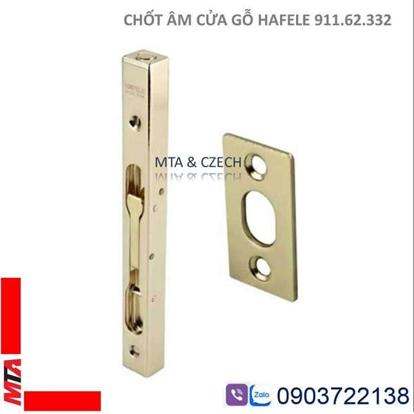 Chốt âm cửa gỗ Hafele 911.62.332 chiều cao 200mm