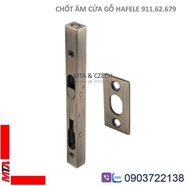 Chốt âm cửa gỗ Hafele 911.62.679 chiều cao 200mm