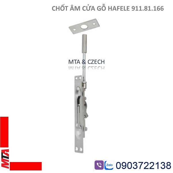 Chốt âm cửa gỗ Hafele 911.81.166 chiều cao 155mm