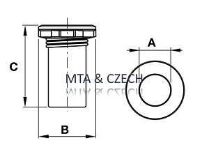 Nắp chốt âm Hafele 911.62.157 màu đồng bóng