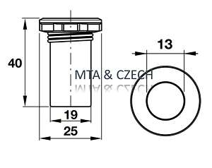 Nắp chốt âm Hafele 911.81.117 mạ đen mờ