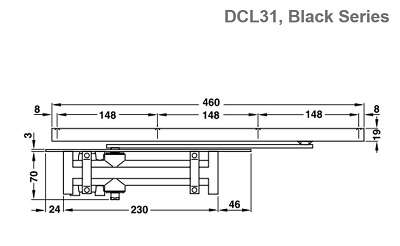 tay co thủy lực âm hafele DCL31 MSP 931.84.087