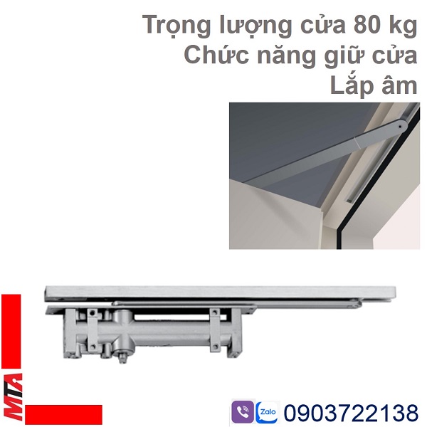 tay co thủy lực âm hafele DCL31 MSP 931.84.088 dùng cho cửa nặng 80kg