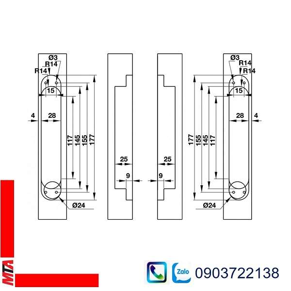 Bản lề âm 927.03.029