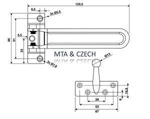 Chốt an toàn Hafele 911.59.046 dạng gài 