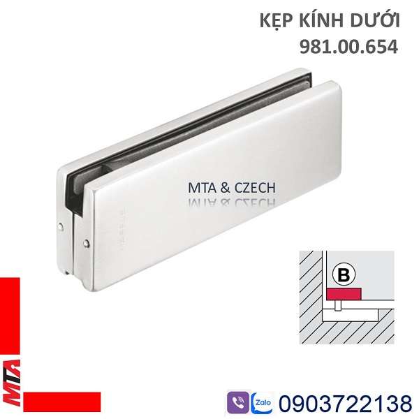 Kẹp Kính Hafele 981.00.654 Kẹp Kính Dưới