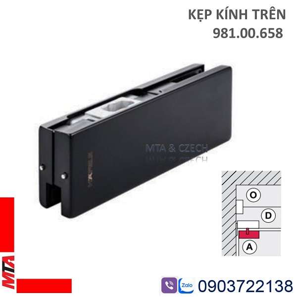 Kẹp Kính Hafele 981.00.658 Kẹp Kính Trên