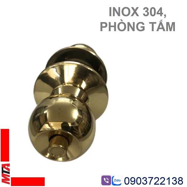 khóa cửa tay nắm tròn hafele 489.93.17 inox 304 mạ vàng pvd dùng cho cửa phòng vệ sinh