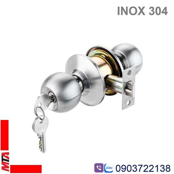 Khóa nắm tròn hafele 489.93.130 mạ inox mờ dùng để khóa cửa phòng