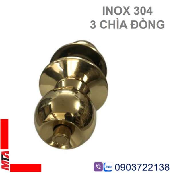 khóa nắm tròn hafele 489.93.131 inox 304 mạ vàng PVD sử dụng cho cửa phòng