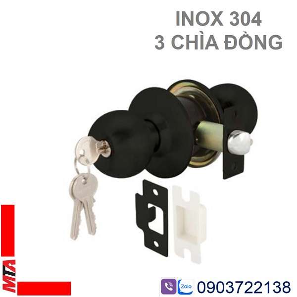 khoa nam tron hafele mau den 911 83 563 inox 304 cho cua di