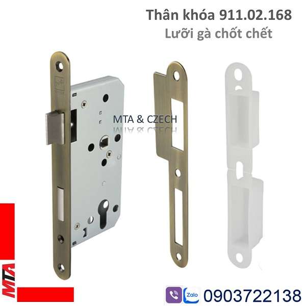 Thân khóa lưỡi gà chốt chết Hafele 911.02.168