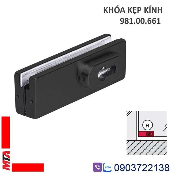 Khóa Kẹp Kính Hafele 981.00.661 Màu Đèn Mờ