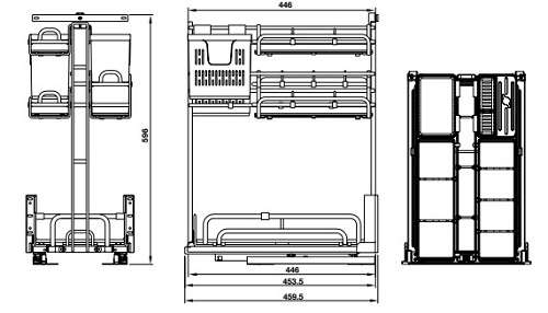 kệ để gia vị phù hợp tủ rộng 300mm, nhãn hiệu Hafele Kosmo