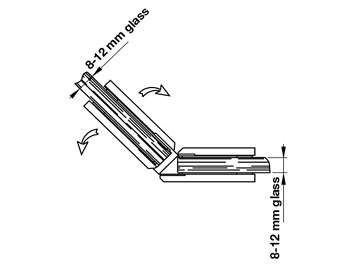 Bản Lề Kính - Kính 135º Hafele 981.77.904 Màu Chrome Bóng