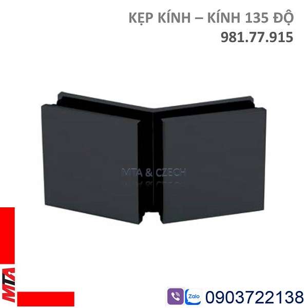 Kẹp Kính Kính 135 Độ Hafele 981.77.915 Màu Đen Mờ