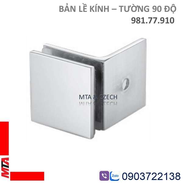 Kẹp Tường Kính 90 Độ Có Đế Hafele 981.77.910 Màu Chrome Bóng