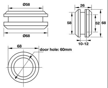 Tay Nắm Âm Cửa Kính Phòng Tắm Hafele 902.00.390 