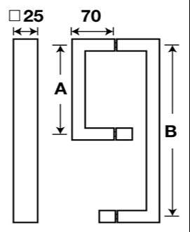 Tay Nắm Cửa Kính Hafele 903.02.251 Màu Inox Bóng 