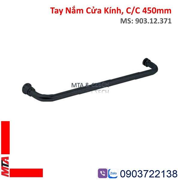 Tay Nắm Cửa Kính Hafele 903.12.371 Màu Đen Mờ