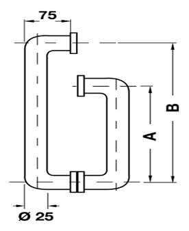 Tay Nắm Kéo L Cửa Kính Phòng Tắm Hafele 903.04.151