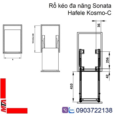 kệ dao thớt hafele dòng sonata Kosmo-C