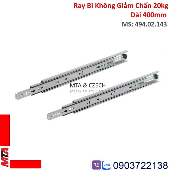 Ray Bi 3 Tầng Hafele 494.02.143 Chiều Dài 400mm