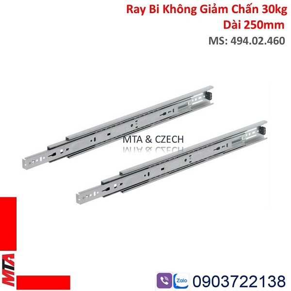 Ray Bi Không Giảm Chấn Hafele 494.02.460 Chiều Dài 250mm