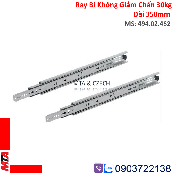 Ray Bi Không Giảm Chấn Hafele 494.02.462 Chiều Dài 350mm