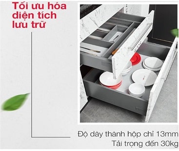 Ray Hộp Alto-S Hafele Nhấn Mở 552.36.335 Màu Xám Đậm